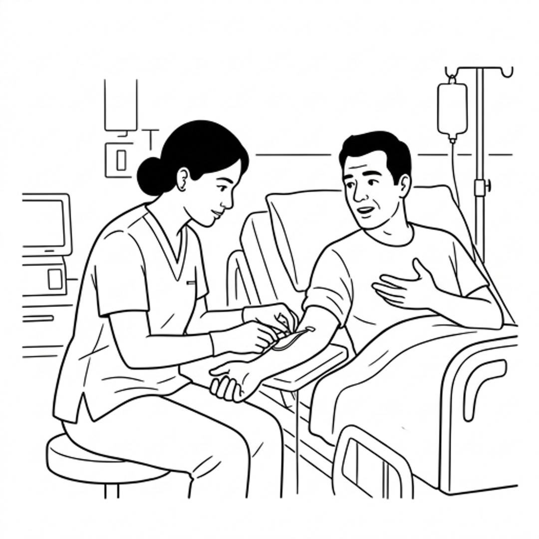 Fistula Connection While Patient Talks